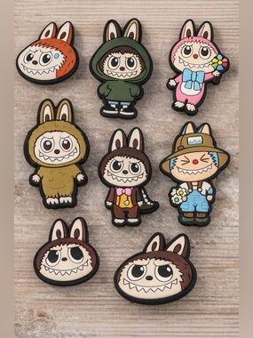 8pc Labubu croc charms